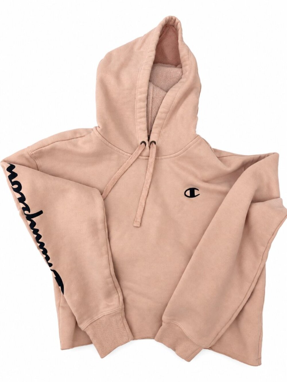 Pink/blush champion cropped hoodie 💖